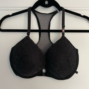 Victoria's Secret Black Floral Lace Bra